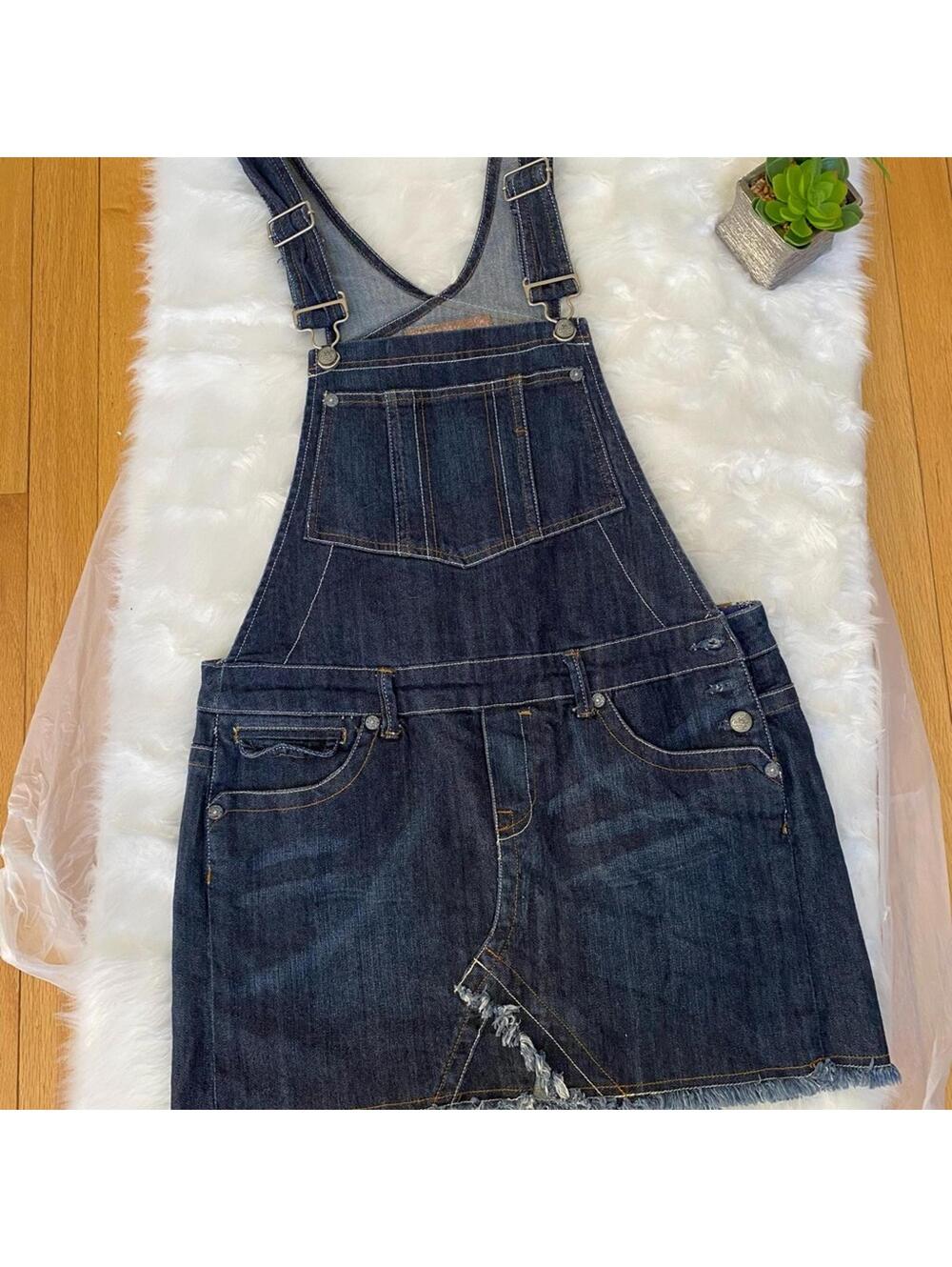 Candie's Dark Denim Overall Dress XL